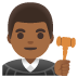 👨🏾‍⚖️ man judge: medium-dark skin tone display on Google